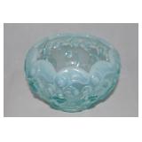 Fenton Blue Opalescent Glass Lily of the Valley