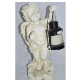 Contempo Resin Cherub Putti Holding Lighted