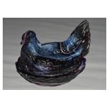 LG Wright Amethyst Slag Glass Hen on Nest 7.25'