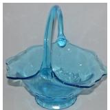 Vintage Indiana Tiara Blue Glass Duchess Basket
