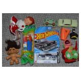 Vintage - Newer Toy Lot w/Hot Wheels, Troll Doll,