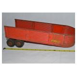 Vtg Structo Pressed Steel Red Cargo Co Trailer