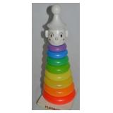 Vtg Playskool Stacking Rings Set w/ Clown Topper