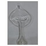 Vintage Clear Art Glass Jack in the Pulpit Vase