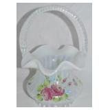 Fenton Handpainted French Opalescent Art Glass