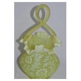 Fenton UV Reactive Satin Daisy & Fern Art Glass