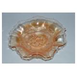 Vtg Dugan Marigold Carnival Glass Apple Blossoms