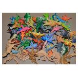 Large Collection of Small Dinosaur Toys +Skeletons