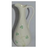 Belleek Irish Porcelain Shamrock Typha Spill Vase