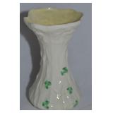 Belleek Irish Porcelain Shamrock Daisy Spill Vase
