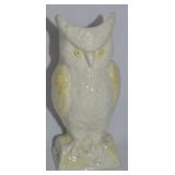 Belleek Irish Porcelain Lustre Owl Vase 8.25" Tall