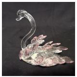 Crystal Swan w/ Pink Accenting 5.25 x 6