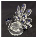 Crystal Swan w/ Blue & Purple Accenting 5 x 4.75