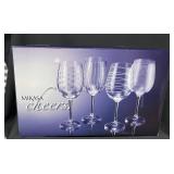 Mikasa Cheers Set of 4 White Wine Goblets - NIB