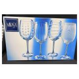 Mikasa Cheers Set of 4 White Wine Goblets - NIB