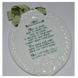 Belleek Irish Porcelain Irish Blessing Ornament