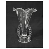 Imperial Candlewick Glass Vase w/ Double Handles