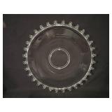 Heisey Clear Glass Lariat Pattern Round Serving