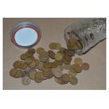 100 US Wheatie Pennies in Canning Jar