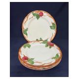 (4) Franciscan Apple USA 10 5/8" Dinner Plates