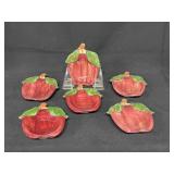 (6) Franciscan Apple USA 4 3/8" Ashtrays