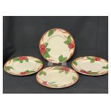 (4) Franciscan Apple USA 7.75" Salad Plates