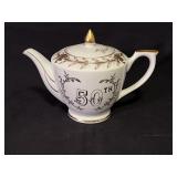Vtg Lefton Porcelain 50th Anniversary Tea Pot 4.75