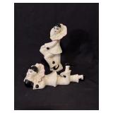 Vtg Pair Pierrot Porcelain French Mime Clown Figs