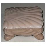 Vtg Cambridge Crown Tuscan Glass Trinket Box