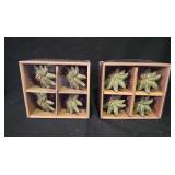 Palm Tree Design Set of (8) Napkin Rings in Box