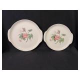 Universal China Moss Rose Handled Chop Plate +