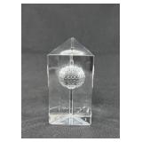 Waterford Crystal Times Square Paperweight 4.5"