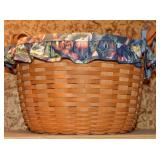 Longaberger Basket 1993 Double Leather Handled