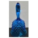 Vtg Fenton Blue Hobnail Art Glass Bell 5 5/8"