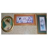 (3) Framed Fine Art Prints incl Oval 16 x 13