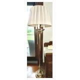 Stiffel Brass 4 Light w/ Milk Glass Inner Shade