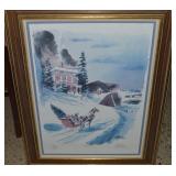 Frank Miller Signed LE 33/220 Sleigh Ride Framed