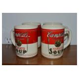 (4) Vintage Ceramic Mugs: Campbell