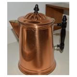 Vtg Rome Metal Ware Copper 10.5" Tall Coffee Pot