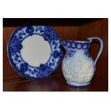 Seville Royal Semi Porcelain Flow Blue 8" Plate +
