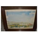 Contempo Framed Watercolor Landscape Fine Art