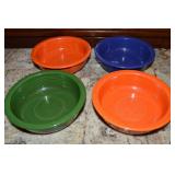 (4) Vtg HL Fiestaware Mixed Color Bowls 5.5"