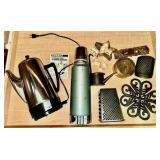 Drawer Contents Lot: Metalware w/ Thermos, Presto