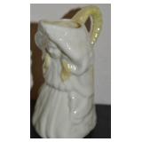 Belleek Irish Porcelain Maiden 5"t Cream Pitcher