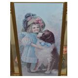 Vtg Framed Victorian-style Fine Art Print 24.25 x