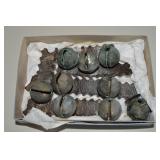 Lot of (9) Antique Sleigh Bells - 1 1/8" No Marks