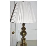Vintage Stiffel Brass Table Lamp w/Crimped Shade