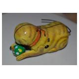 Vtg Blic Tin Litho Windup Cat & Ball Toy 4"