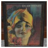 Antique Ca1919 Lithograph Cover Art "Dear Heart"