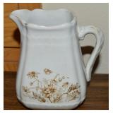 Antique V&B Crown Pottery Ironstone PItcher 5.25"